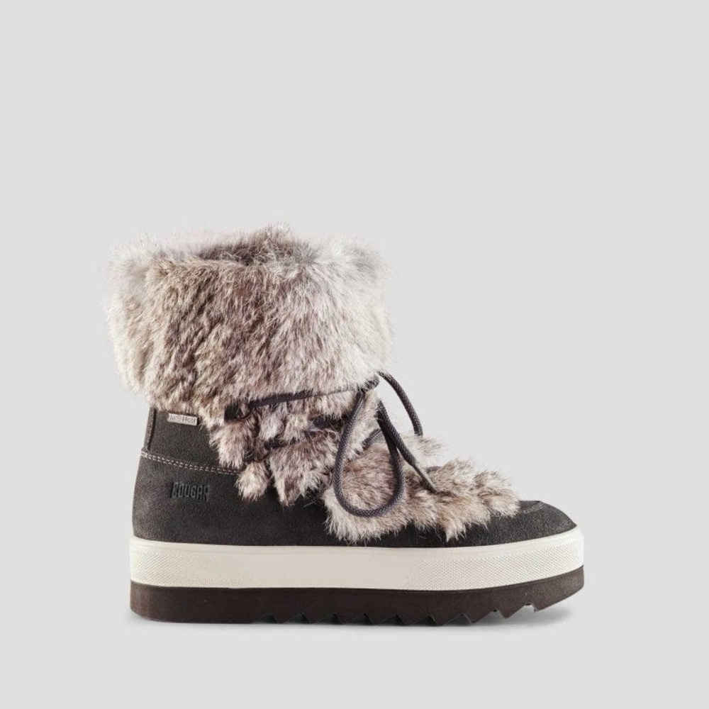 BNWT! COUGAR Boots! Charcoal Grey with Rabbit Fur cuff! Super warm and cute! ❄️